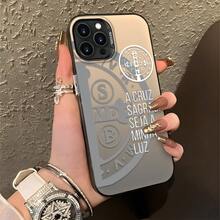 Funda para iPhone 15 14 13 12 11 8 7 XR SE Pro Max Plus 2020 2022, Funda de Acrílico Mate Metálico IMD, CYB 5118 ZZEA - Negro - Ver 2