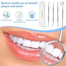 Dental Tools Profional Plaque Remover Teeth Cleaning Tool Kit Stainl Steel Dental Pick Tartar Scraper Tooth Cleaner Oral Care Hygiene Set For Dentist Personal Pets With Storage Box, Tooth Picks - As Pic - View 5