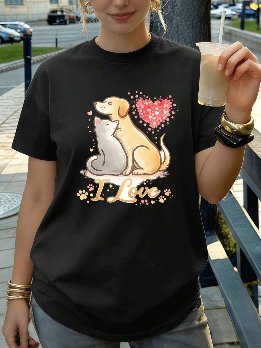 Women T-Shirts - Black - View 1