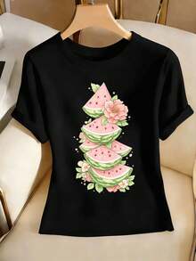 Women T-Shirts - Black - View 2