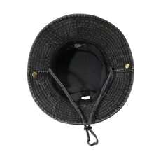 New Spring/Summer Patchwork Wide Brim Washed Retro Fishing Hiking Hat, Unisex Outdoor Sun Protection Cap,Festival,Travel - A - View 5