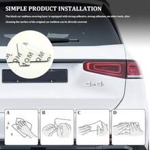 3D Metal Emblem Sticker For Cars Universal Fender Badge Decal In Silver/Black Durable Exterior Logo Accessory For SUVs Trucks Pickups Weatherproof Easy To Install - Silver - View 4