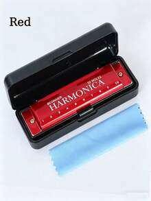 Kèn harmonica 10 lỗ chất lượng cao, giọng C - Hộp đựng cứng cáp, bền chắc, được đánh bóng - Thích hợp cho người mới bắt đầu, người chuyên nghiệp và làm quà tặng Halloween/Giáng sinh. - Một kích cỡ phù hợp cho tất cả - Xem 16