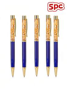 Bộ 5 bút bi xoắn mạ vàng mới, viết trơn tru, thích hợp cho văn phòng, ký tên, làm việc, quà tặng nhanh khô, phù hợp cho trường học, văn phòng, học sinh, văn phòng phẩm, vẽ, giáo viên, lớp học, sinh nhật, ngày lễ, tiệc tùng, đồ dùng cần thiết cho năm học mới. - A - Xem 16
