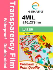 100% Transparent Laser Printer Film, Suitable For Handmade Crafts, Projector, Screen Printing, Waterproof Double-Sided Printing - LASER - View 5