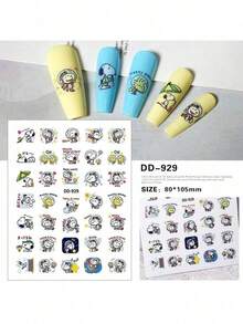 1 miếng dán móng tay tự dính hình Snoopy hoạt hình dễ thương mới, phụ kiện trang trí móng tay, quà tặng năm mới, quà tặng ngày Valentine, quà tặng lễ Phục sinh [Kiểu ngẫu nhiên] - Nhiều màu - Xem 2