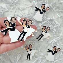 Confeti de foto personalizado para novia y novio, despedida de soltera, compromiso, boda, fiesta de novia, confeti de fiesta, novia, novio, confeti de boda, regalo personalizado, impresión de fotos en varios tamaños/formas | Recuerdos de fiesta, decoración del hogar, artesanías personalizadas, crear ambiente festivo, recuerdo, lindo, de alta calidad, amor eterno, confeti con rostro personalizado - Multicolor - Ver 5