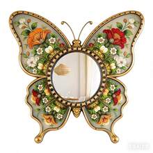 New Arrival Creative Nordic Style Bedroom Living Room Entrance Wooden 2D Retro Wall Hanging Decorative Mirror - A - View 5