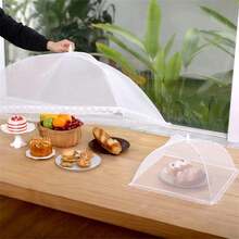 Tấm che thực phẩm gấp gọn cỡ lớn, lưới chống ruồi cho nhà bếp, cắm trại ngoài trời, bảo vệ thực phẩm, tấm che rau củ gia đình, tấm phủ bàn ăn, tấm che rau củ gấp gọn, tấm che nắng, tấm che thực phẩm bàn ăn gia đình, lưới chống ruồi. - trắng - Xem 3