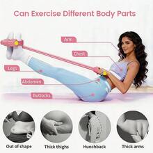 Multifunction Pedal Resistance Band, 6-Tube Resistance Band Pedal, Elastic Pull Rope Fitness, Home Gym Arm & Waist Training Pedal Band ,Yoga Stretching Band, Exercise Sit-Up, Yoga, Abdominal Training(Small Size) - Multicolor - View 5