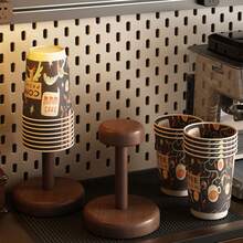 Giá đựng cốc giấy dùng một lần, giá để cốc nước, giá để tách trà cao cấp, sang trọng. - Quả óc chó - Xem 10