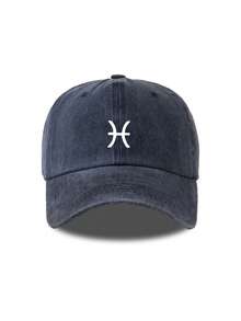 1pc Unisex Printed Distressed Washed Baseball Cap, Vintage Style, Breathable Sports Sun Hat, Suitable For Daily Outings, Fishing, Outdoor Travel,Beach,Festival - Multicolor - View 2