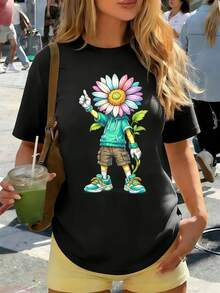 Women T-Shirts - Black - View 1
