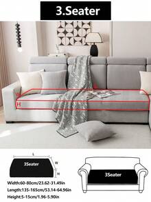 1 tấm bọc ghế sofa co giãn, chống trượt, phủ toàn bộ bề mặt, dùng được cả bốn mùa, chất liệu vải dày dặn, có thể giặt máy, chống bụi, thân thiện với thú cưng, có thể điều chỉnh kích thước phù hợp cho phòng ngủ, văn phòng, phòng khách, ghế sofa hình chữ L và ghế sofa 1/2/3/4 chỗ ngồi. - Màu Xám nhạt - Xem 14