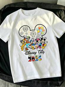 Disney Trip 2026 Family Matching Shirts, Mickey & Friends Themed T-Shirts For Mom Dad Kids, Perfect For Disneyland Vacation - nam giới - Xem 2