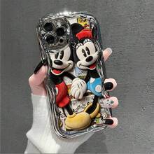 Officially Licensed Disney Mickey Mouse Phone Case, This Protective Phone Case Features A Classic Print Of Cheerful Mickey Mouse With His Iconic Round Ears And Bright Smile, Set Against A Vibrant Backdrop Decorated With Subtle Star And Polka Dot Accents, Made With Flexible, Durable TPU Material To Protect Against Everyday Scratches, Bumps, And Minor Impacts, With A Raised Camera Frame For Extra Lens Protection, Slim And Lightweight Construction That Adds Minimal Bulk And Fits Easily In Pockets And Bags, Compatible With IPhone 17, 16, 15, 14, 13, 12, 11 Pro Models, Making It A Timeless Choice For Mickey Fans And Disney Lovers, Ideal For Birthdays, Holidays, Or Any Special Occasion To Surprise Family And Friends - Bạc - Xem 2