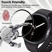 适用于三星 Galaxy Watch 8 40mm/44mm/8 Classic Ultra 的 3 片装屏幕保护膜，3D 全覆盖，轻薄灵敏 - 彩色 - 查看 6
