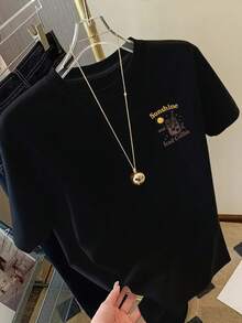 Women T-Shirts - Black - View 2