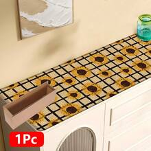 1 pieza Alfombra de lino con estampado de girasol y cuadros, alfombra de baño, felpudo, alfombra rectangular impresa en 3D para sala de estar, dormitorio, pasillo, baño, lavandería - Alfombra de poliéster, apta para decoración interior y exterior del hogar - Multicolor - Ver 18