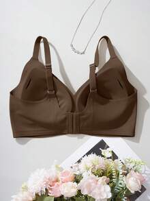 Bra Jelly Lembut Tanpa Jahitan dan Tanpa Kawat Warna Cokelat, Nyaman & Modis untuk Wanita, Cocok untuk Semua Musim dan Pemakaian Sehari-hari - Coklat - View 5