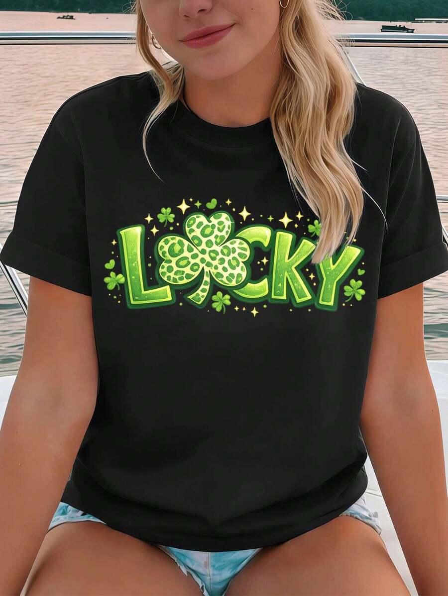 Dam-T-shirts - Svart - Visa 1