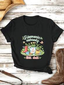 Women T-Shirts - Black - View 2