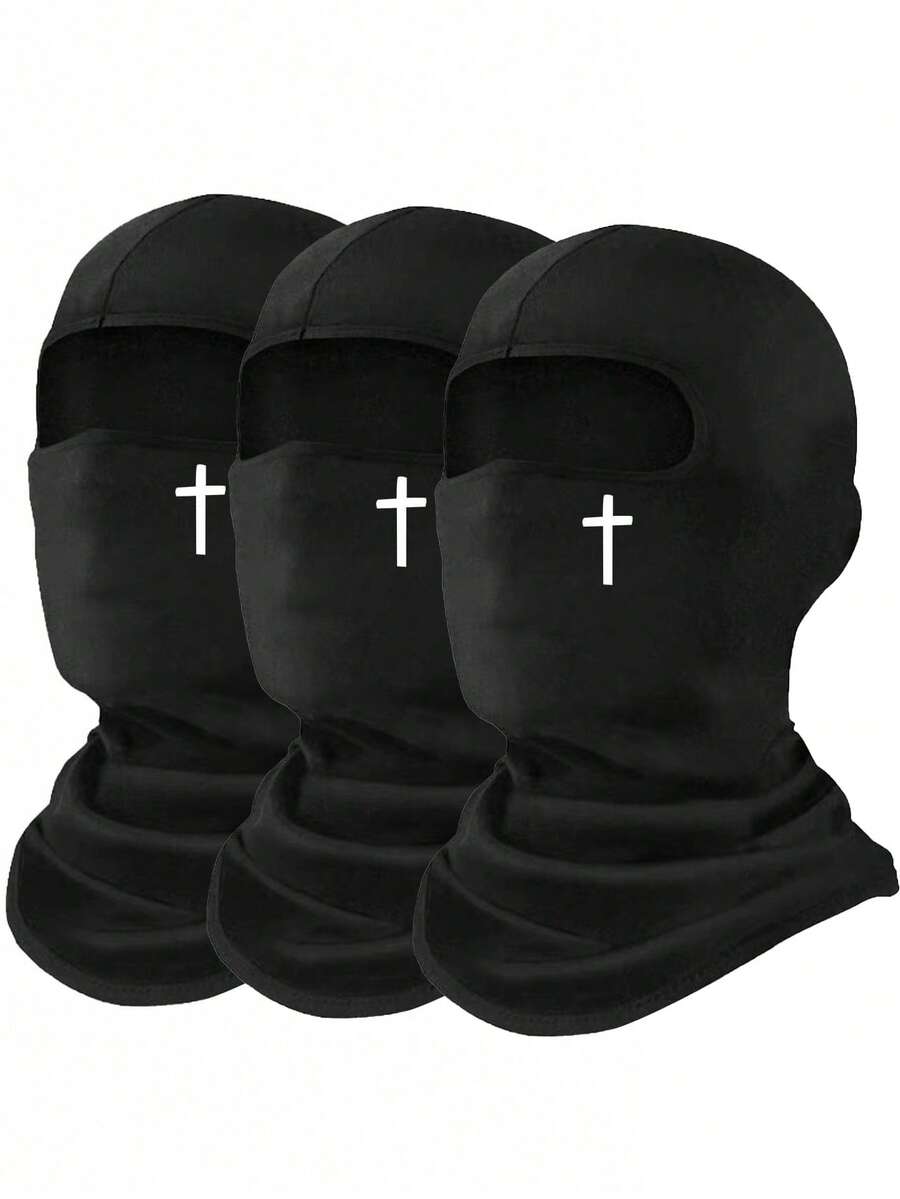 1pc/2pcs Unisex Balaclava Face Mask, Suitable For Daily Use, Outdoor Travel, Hiking, Motorcycle Riding,Beach,Festival - F - View 1