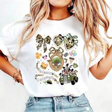 Disney Women's Coquette Safari Shirt, Animal Kingdom Tee, Wild Trip Top, Mickey & Friends Safari T-Shirt, Casual Cotton Disney Birthday Gift - trắng - Xem 1