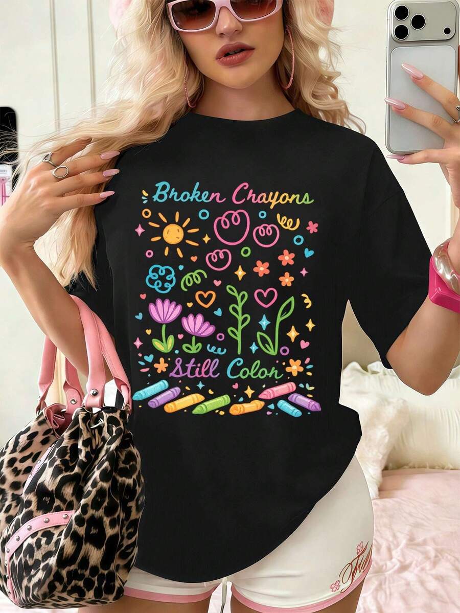Women T-Shirts - Black - View 1