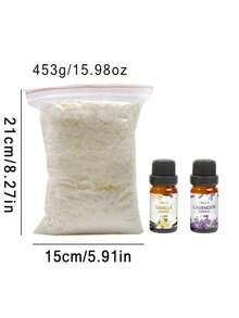 1 libra de cera de soja 100% pura, suministros para hacer velas para velas artesanales perfumadas DIY - Albaricoque - Ver 4