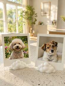 2pcs/4pcs Cute Cloud Shaped Photo Clips, Horizontal Arrangement Design, Suitable For Small Photos, Small Cards, Notes. Perfect For Home, Office, Wedding And Other Occasions. Desktop Decoration Single Cloud Shaped Photo Frame Clip - A - View 13