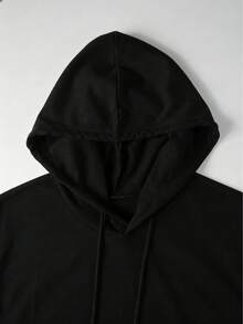 Men's Summer Fashion Casual Drawstring Hooded Vest - 黑色 - 查看 5