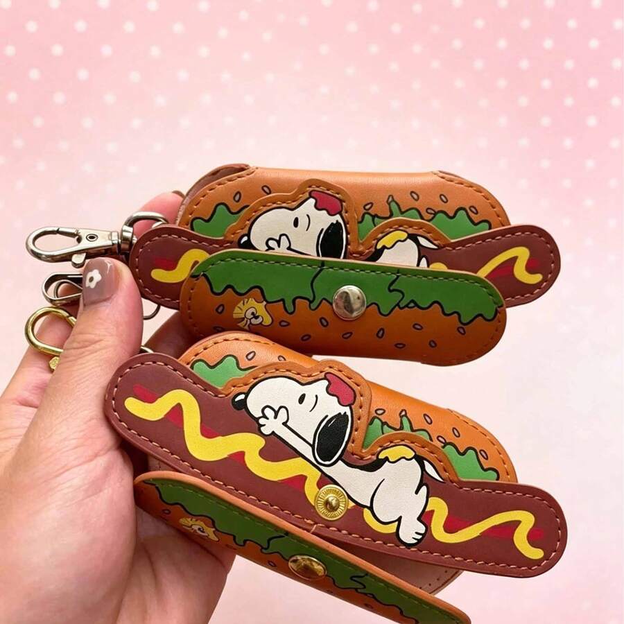 SNOOPY 1个史努比卡通迷你钥匙扣收纳袋，汽车钥匙扣，家用钥匙整理器，便携式通用保护套，新年/情人节/复活节礼物【款式随机】 - 彩色 - 查看 1