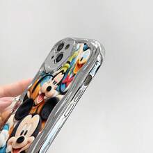 Officially Licensed Disney Mickey Mouse Phone Case, This Protective Phone Case Features A Classic Print Of Cheerful Mickey Mouse With His Iconic Round Ears And Bright Smile, Set Against A Vibrant Backdrop Decorated With Subtle Star And Polka Dot Accents, Made With Flexible, Durable TPU Material To Protect Against Everyday Scratches, Bumps, And Minor Impacts, With A Raised Camera Frame For Extra Lens Protection, Slim And Lightweight Construction That Adds Minimal Bulk And Fits Easily In Pockets And Bags, Compatible With IPhone 17, 16, 15, 14, 13, 12, 11 Pro Models, Making It A Timeless Choice For Mickey Fans And Disney Lovers, Ideal For Birthdays, Holidays, Or Any Special Occasion To Surprise Family And Friends - Bạc - Xem 6