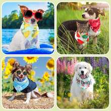 Khăn quàng cổ cho thú cưng kiểu Hawaii có thể điều chỉnh, giặt được, phù hợp cho thú cưng nhỏ đến lớn, phụ kiện chăm sóc thú cưng. - Nhiều màu - Xem 2