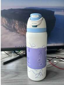 32oz Botella de agua deportiva de acero inoxidable aislada con pajita, adecuada para deportes, viajes y escuela; Taza de viaje de metal aislada al vacío de gran capacidad de 32oz, mantiene caliente/frío durante horas, a prueba de sudor; Botella de agua portátil de 32oz, adecuada para actividades al aire libre, campamento, conducción, gran regalo de cumpleaños y Navidad para entusiastas del fitness. - Multicolor - Ver 6
