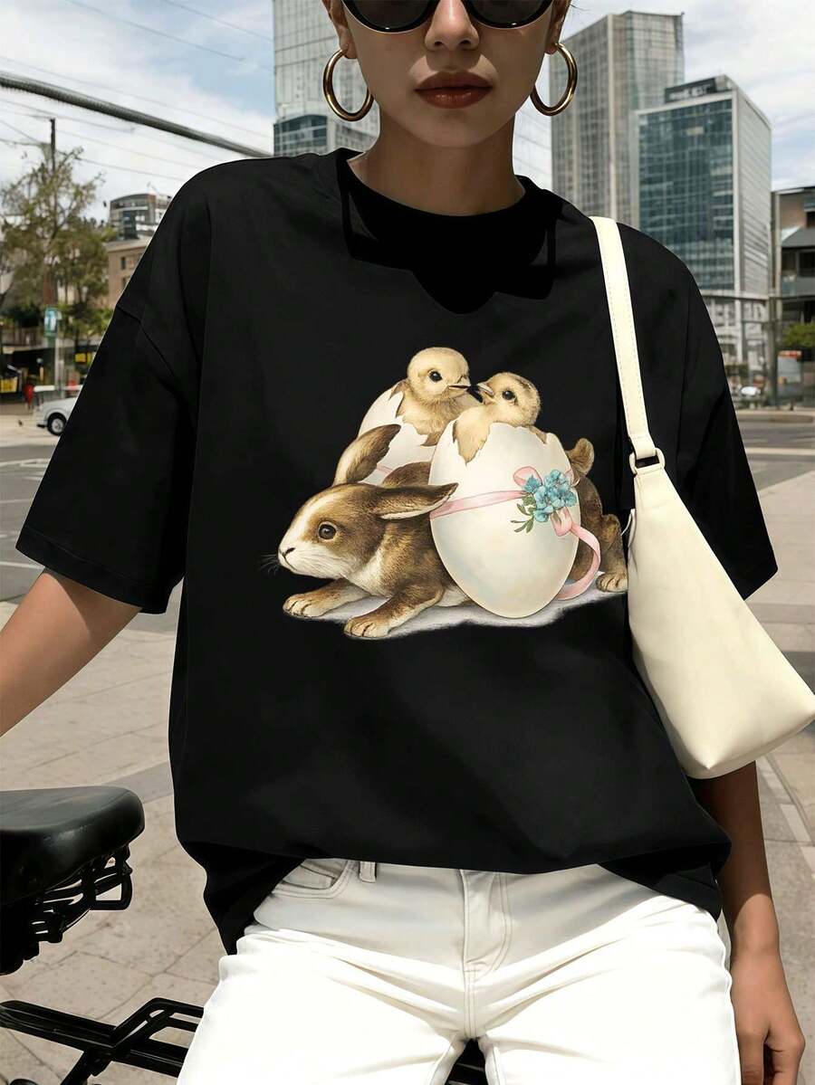 Women T-Shirts - Black - View 1
