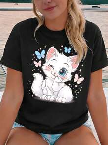 Women T-Shirts - Black - View 1