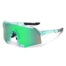 European And American Cross-Border Colorful Sunglasses, Outdoor Sports Glasses, Fashionable Cycling Sunglasses, True Film S3 Windproof Goggles - 青碧色 - 查看 5