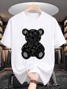 100% algodón puro, transpirable y agradable para la piel. Diseño clásico de cuello redondo, corte ajustado y adecuado para todo tipo de cuerpos. Estampado de moda con estilo minimalista y de alta calidad. Diseño unisex perfecto para conjuntos de pareja, ideal para el transporte diario, citas, ocio y ropa urbana - versátil y atemporal. - Blanco - Ver 9
