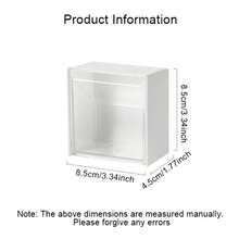Wall-Mounted Cotton Swab Storage Box, Cosmetic Storage Box, Jewelry Storage Box, Plastic Storage Rack, For Organizing And Storing Cotton Swabs, Dental Floss, Hair Ties, Hair Clips, Makeup Pads, Powder Puffs And Other Items - Multicolor - View 6