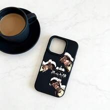 apto para iPhone14 Pro/17 Pro/12 /12 Pro /16 Plus /15 Plus /11 /13 /14 Pro Max/13 Mini/14 Mini/16e /14 PlusSilicona Líquida Tacto Suave Agujeros Grandes Cámara  Funda móvil Protección Completa, creativo personalidad Estético - Blanco - Ver 4