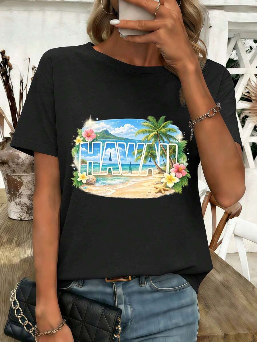 Women T-Shirts - Black - View 1