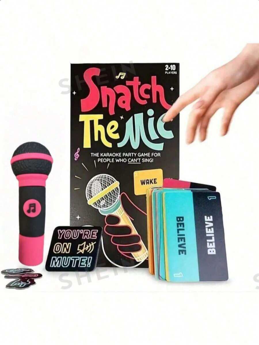 250首歌词变声器家用卡拉OK派对游戏,2-10人游戏,趣味桌游,适合家庭聚会,圣诞礼物,增添更多派对乐趣 - 彩色 - 查看 1
