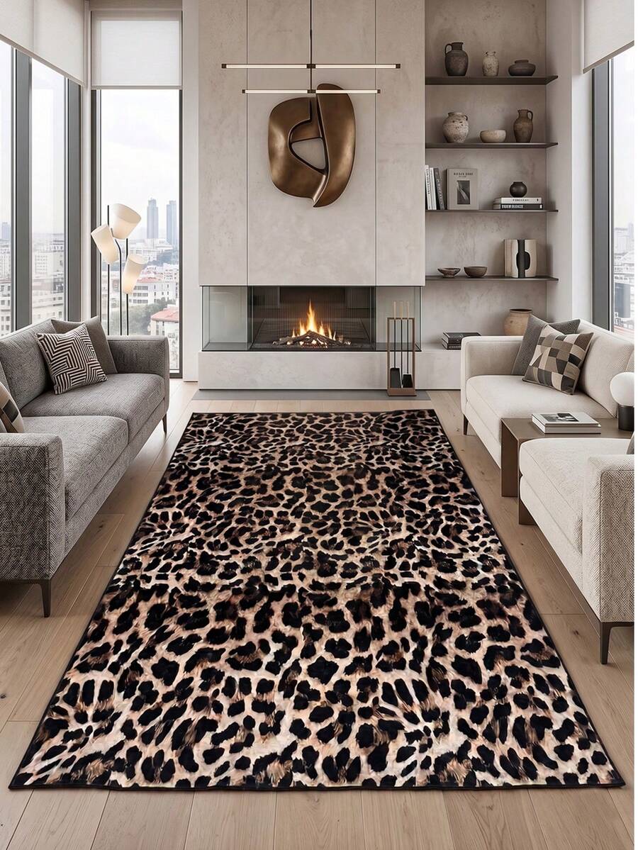 Modern Zebra Stripe Digital Print Kitchen Rug - Chic Animal Pattern Non-Slip Washable Floor Mat, Made In Turkiye 80x200 Cm, 80x300 Cm,100x200 Cm, 120x180 Cm - Yellow - View 1