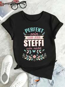 Dam-T-shirts - Svart - Visa 2