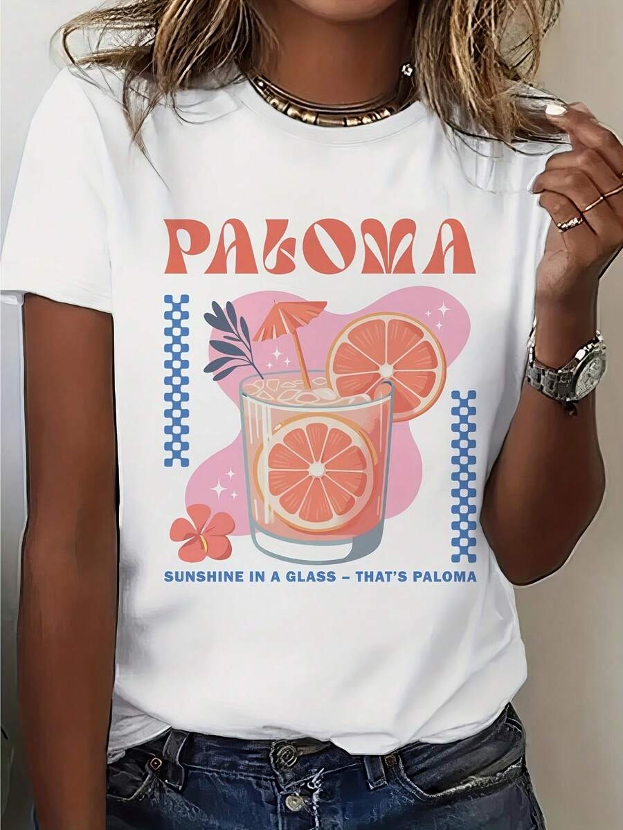 Shankhut Paloma's Women Short-Sleeve T-Shirt Soft Summer Spring Casual Top With Paloma Bird Print Relaxed Fit Blouse For Casual Attire Machine Washable Gift Idea Bestseller - White - View 1