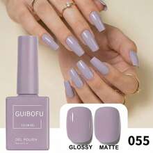 Brand GUIBOFU 1pc No.055 Gel Nail Polish - Mauve Purple - View 5