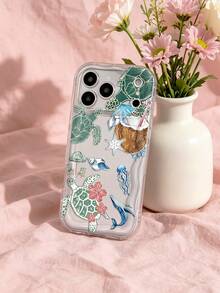 Ốp lưng điện thoại in hình kỳ nghỉ biển nhiệt đới, tương thích với iPhone 15/13/16 Pro Max/17 Pro Max/14/11/12, ốp lưng chống sốc hình động vật biển, rùa biển, dừa, sao biển, tương thích với Samsung Galaxy S24/S25/S23/A55/A54/S25 Ultra/A14/A15 - Nhiều màu - Xem 3