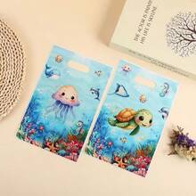 25/50 chiếc, Túi quà tặng chủ đề dưới nước, Túi đựng quà hình động vật biển, Thích hợp cho tiệc sinh nhật trẻ em và các bữa tiệc theo chủ đề dưới nước. - Xem 5